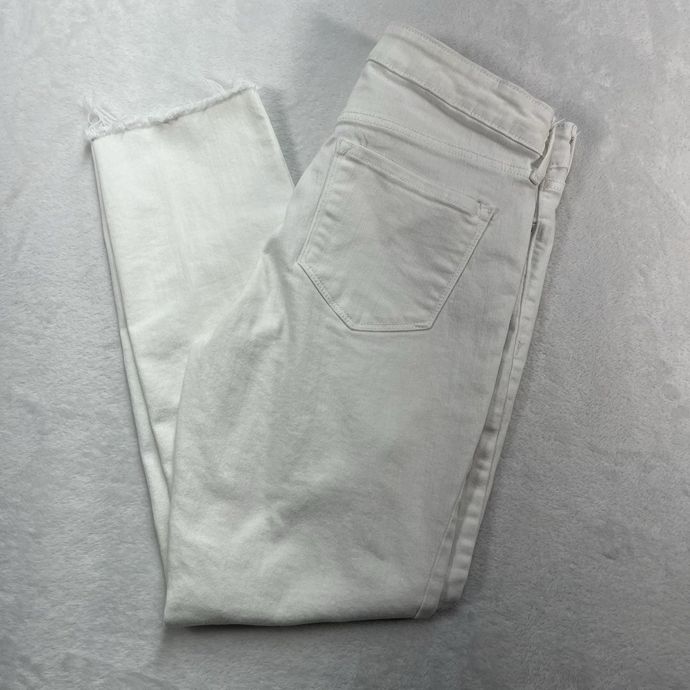 Old Navy High-Rise Straight Jeans Womens 8 White Coastal Summer Basics